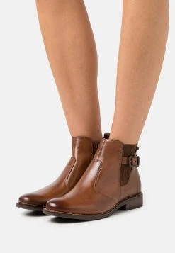 Anna Field LEATHER - Botines - Cognac, Mujer
