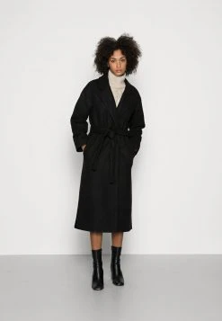 Anna Field BELTED COAT - Abrigo Clásico - Black, Mujer