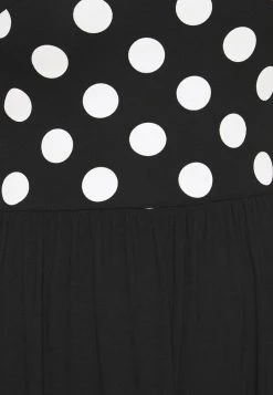 Anna Field BOAT NECK PRINT DRESS WITH SOLID SKIRT - Vestido Ligero - Black/white, Mujer -LuxeTrend Ventas 025a4f903db74262b1e495214a19af49