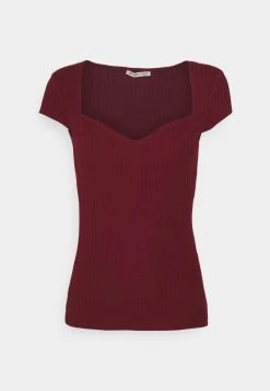 Anna Field Camiseta Básica - Dark Red, Mujer