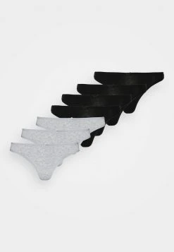 Anna Field GEORGINA 7PP THONG COTTON - Tanga - Black/grey, Mujer -LuxeTrend Ventas 068371459ed841fe8798526863dbf5cb