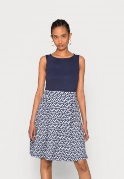 Anna Field Vestido Informal - Dark Blue/white, Mujer