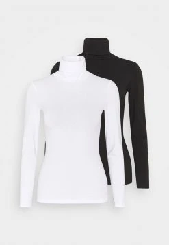 Anna Field 2 PACK - Camiseta De Manga Larga - Black/white, Mujer -LuxeTrend Ventas 0fcff950906943e8a3b550c9d4c8162c