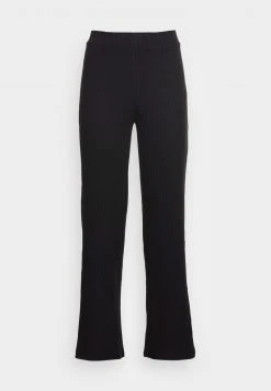 Anna Field RIBBED WIDE LEG TROUSERS - Pantalones - Black, Mujer -LuxeTrend Ventas 10cd40ea6db649c696aafd3ae36bfb9c