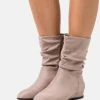 Anna Field Botines De Cuña - Taupe, Mujer