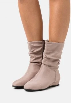 Anna Field Botines De Cuña - Taupe, Mujer