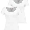 Anna Field 2 PACK - Camiseta Básica - White, Mujer -LuxeTrend Ventas 13d568df97994f01b1c66f061646615c