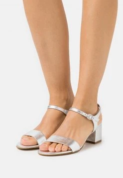Anna Field LEATHER - Sandalias - Silver, Mujer