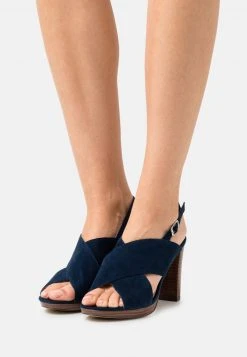 Anna Field LEATHER - Sandalias De Tacón - Dark Blue, Mujer
