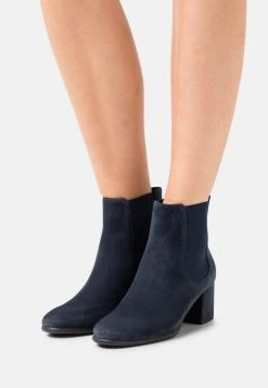 Anna Field LEATHER - Botines - Dark Blue, Mujer
