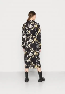 Anna Field SHIRT COLLAR MIDI BELTED DRESS - Vestido Camisero - Black/yellow/white, Mujer -LuxeTrend Ventas 20e1948ff8eb4707a0d78974b7e620a8