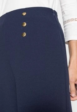 Anna Field BUTTON WAIST WIDE LEG PANTS - Pantalones - Dark Blue, Mujer -LuxeTrend Ventas 20fd458c8cbf405da7b7b9c4a79cde5d