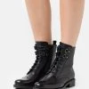 Anna Field LEATHER - Botines Con Cordones - Black, Mujer