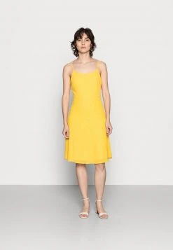 Anna Field STRAPPA FIT AND FLARE - Vestido Informal - Yellow, White, Mujer