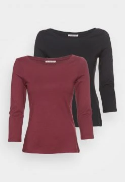 Anna Field 2 PACK - Camiseta De Manga Larga - Dark Red/black, Mujer -LuxeTrend Ventas 2d859bfe466f419dad8748fdca3f75e3