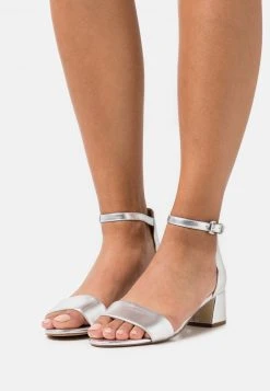 Anna Field LEATHER - Sandalias - Silver, Mujer