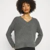 Anna Field Jersey De Punto - Mottled Dark Grey, Mujer