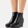 Anna Field LEATHER WINTER BOOT - Wedge Ankle Boots - Botines Bajos - Black, Mujer -LuxeTrend Ventas 3f22c5fa942c4fcdaafa6b1aa0418020