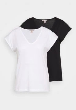 Anna Field 2 PACK - Camiseta Básica - Black/white, Mujer -LuxeTrend Ventas 3f70515ddea441198ad67ad028d850d3