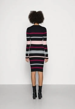 Anna Field REGULAR FIT STRIPES DRESS - Vestido De Punto - Black/red/pink, Mujer -LuxeTrend Ventas 40b28949abdb447385866627a149b3b3