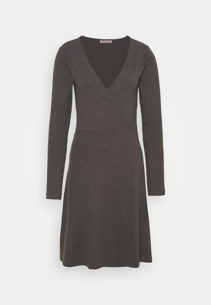 Anna Field Vestido De Punto - Mottled Dark Grey, Mujer 7 Anna Field Vestido De Punto - Mottled Dark Grey, Mujer - Imagen 5