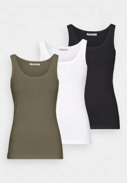 Anna Field BASIC TANK 3er Pack - Top - Black/white /khaki, Mujer -LuxeTrend Ventas 4289b0b1f8034059a3de71ba922c276a