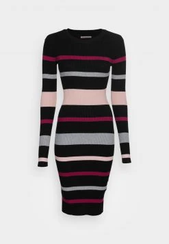 Anna Field REGULAR FIT STRIPES DRESS - Vestido De Punto - Black/red/pink, Mujer -LuxeTrend Ventas 43fdc5d68ef34a0faac6aeb82cdf3820