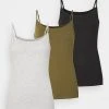Anna Field 3er PACK - Top - Black/mottled Light Grey/khaki, Mujer -LuxeTrend Ventas 446a104e41e0470fa7c6440192f5b199