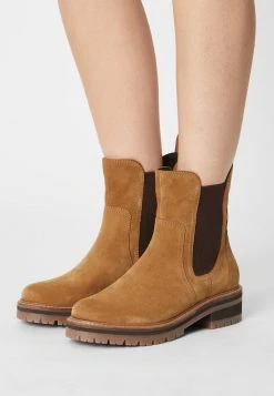 Anna Field LEATHER - Botines - Mustard Yellow, Mujer