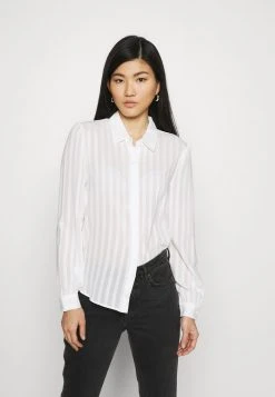 Anna Field Semi Sheer Blouse - Camisa - White, Mujer