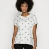 Anna Field MANDALA FEATHER TEE - Camiseta Estampada - White, Mujer -LuxeTrend Ventas 4fb8dc4313664c60a1b80434e6d8a93e