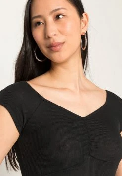 Anna Field GATHERED BUST ROMANTIC TOP - Camiseta Básica - Black, Mujer 11 Anna Field GATHERED BUST ROMANTIC TOP - Camiseta Básica - Black, Mujer -LuxeTrend Ventas 5153a893b29f4d4081d93b5af63e3eb1