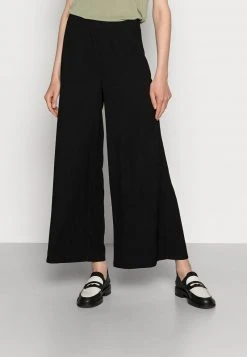 Anna Field TEXTURED LIGHTWEIGHT PALAZZO PANT - Pantalones - Black, Mujer