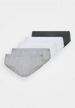 Anna Field 5 PACK COTTON BRIEF - Braguitas - Grey/white, Mujer