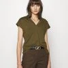 Anna Field Camiseta Básica - Khaki, Mujer -LuxeTrend Ventas 619e43d1d2e14cea880c5b0064445772