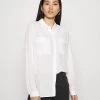 Anna Field Basic Blouse With Front Pockets - Camisa - Offwhite, Mujer -LuxeTrend Ventas 65551f7cce13477ba27daa38e79f5f44