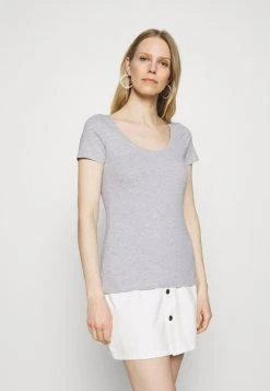 Anna Field 3 PACK - Camiseta Básica - White/mottled Light Grey/light Green, Mujer -LuxeTrend Ventas 65f71d44ec2243c5b58db5085f902d66