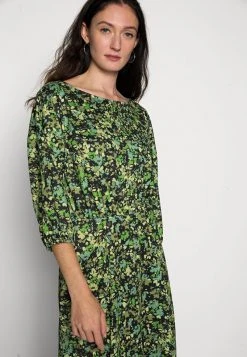 Anna Field Quarter Sleeves Elevated Casual Midi Dress - Vestido Informal - Black/green, Mujer -LuxeTrend Ventas 6897305fcad341ac9649a3f79f7aff4c
