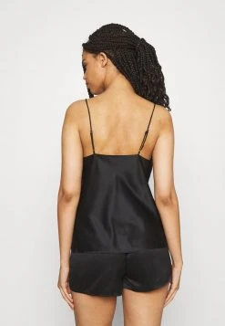 Anna Field SIMPLE SATIN SHORT SET - Pijama - Black, Mujer -LuxeTrend Ventas 722ca56a9ee2439f909f606ecf6a7ffe