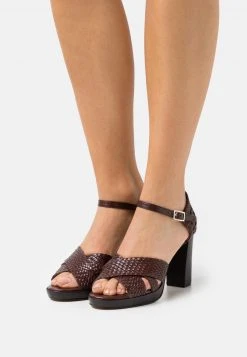 Anna Field LEATHER - Sandalias De Tacón - Brown, Mujer