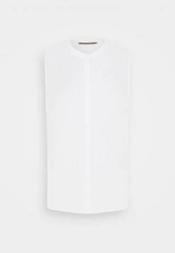 Anna Field Sleeveless Blouse With Gathers - Blusa - White, Mujer