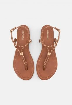 Anna Field Sandalias De Dedo - Cognac/gold, Mujer -LuxeTrend Ventas 7c596d3d4dd6464c819a2b72b8deb71f