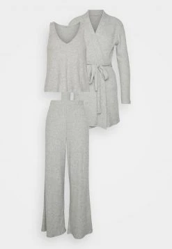 Anna Field RIB 3 PIECE PYJAMA - Pijama - Light Grey, Mujer -LuxeTrend Ventas 7dab298f1c8849e1b7195c40e4777ce1