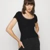 Anna Field Camiseta Básica - Black, Mujer -LuxeTrend Ventas 7e512e80c3da41f4bed00b86c7187879