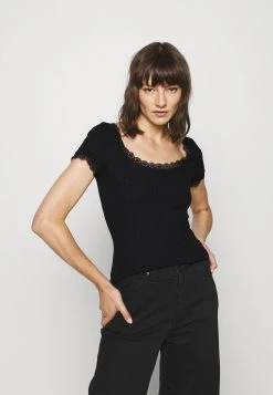 Anna Field Camiseta Básica - Black, Mujer