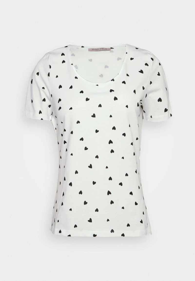 Anna Field Camiseta Estampada - White/black, Mujer 3 Anna Field Camiseta Estampada - White/black, Mujer