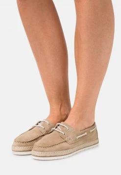 Anna Field LEATHER - Zapatos Con Cordones - Beige, Mujer