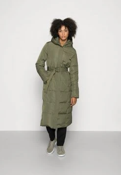 Anna Field LONG COAT WITH HOOD - Abrigo De Invierno - Khaki, Mujer