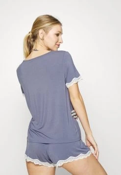 Anna Field LACE TRIM SHORT SET - Pijama - Blue, Mujer -LuxeTrend Ventas 873d92432a5d4ce39b35f102d24ea23b
