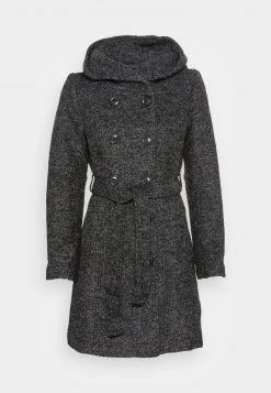 Anna Field DOUBLE BREASTED COAT WITH HOOD - Abrigo Clásico - Mottled Dark Grey, Mujer -LuxeTrend Ventas 898996e4a8624757aa91749c1b161ca5